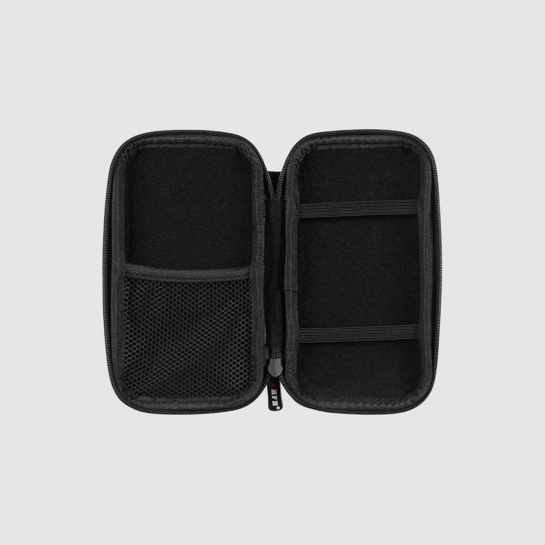 Kleine harde tas, met klittenbandsluitingen, zwart