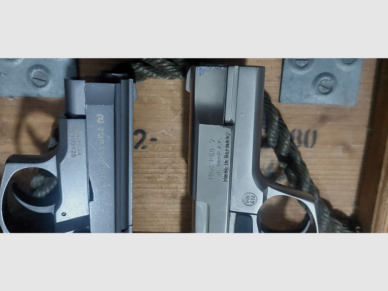 WALTHER P88 und ZORAKI 914 9 mm Schreckschuss keine Walther Glock HW94 Colt