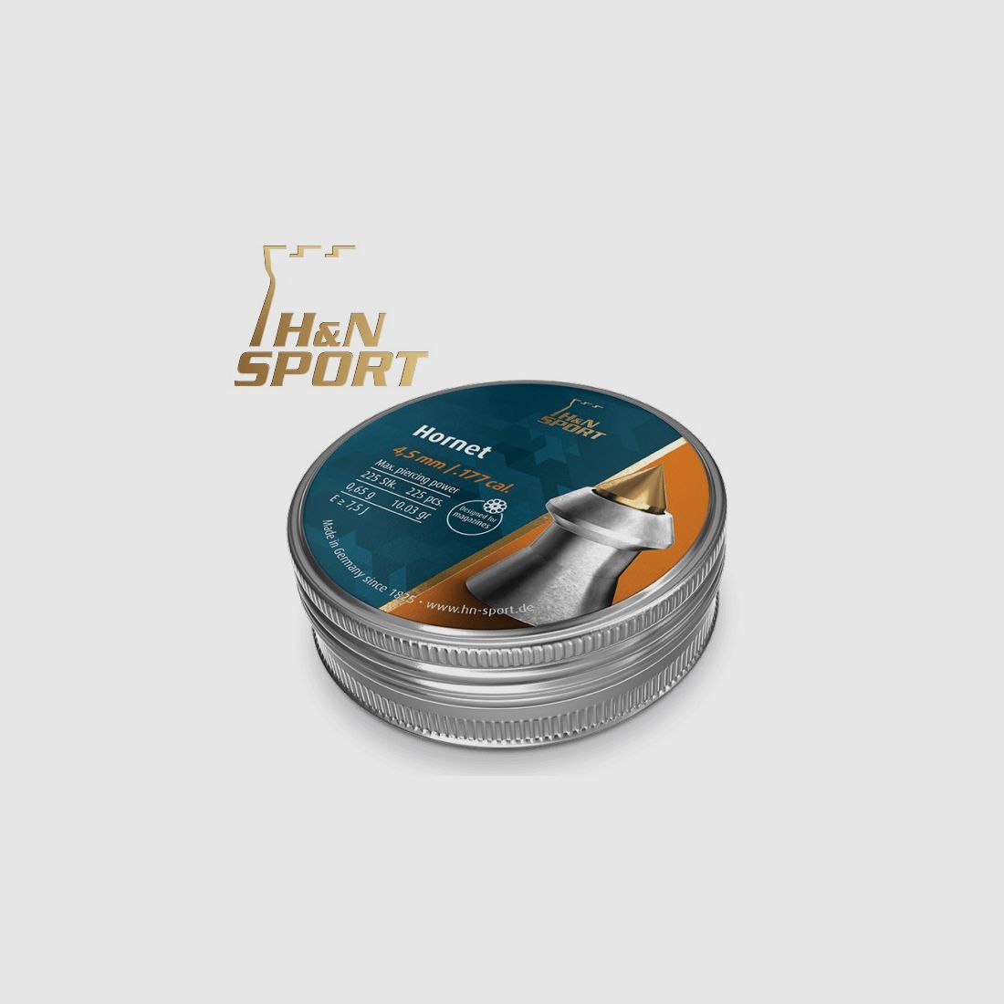 H&N Hornet Diabolo kal. 4,50 mm. Puszka 225 szt. o wadze 0,62 g.