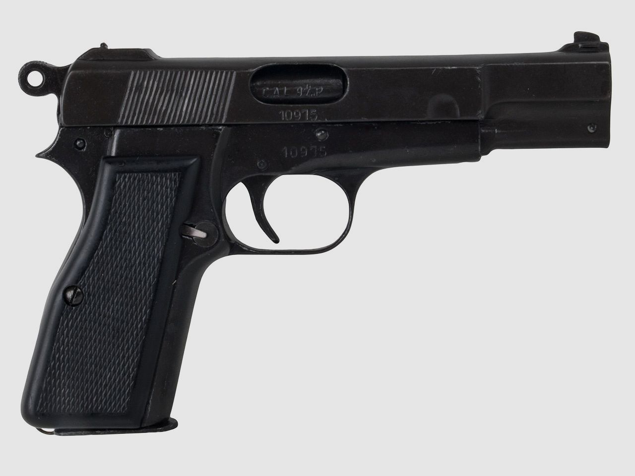 Denix Deko Pistole Browning HP oder GP35 Belgien 1935 LĂ¤nge 23 cm schwarz Kunststoffgriffe