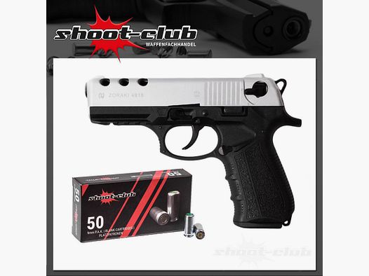 Zoraki 4918 Matt Chrom inkl. 50 shoot-club Platzpatronen