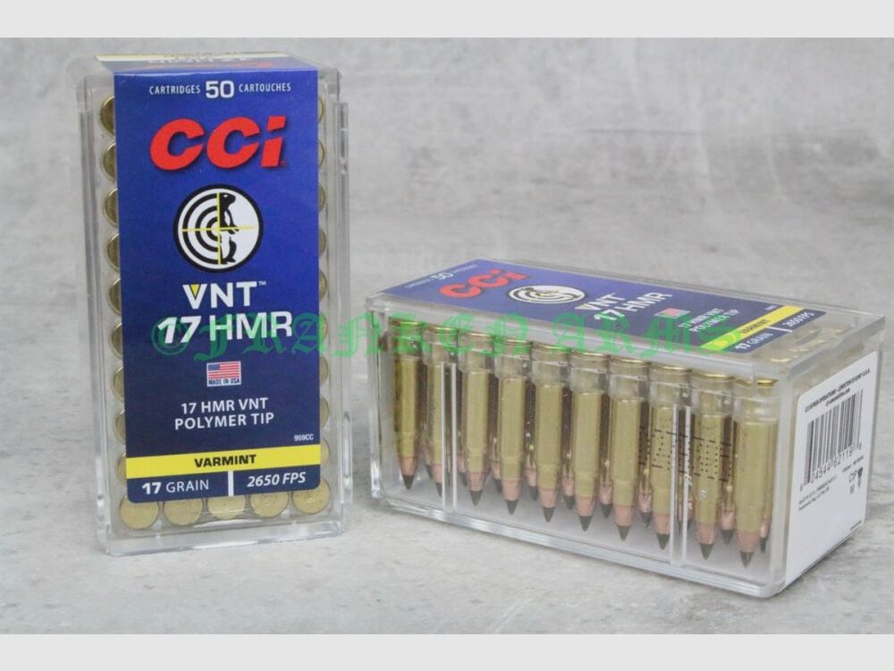 CCI	 .17HMR VNT 17gr. 1,1g 50Stück Staffelpreise