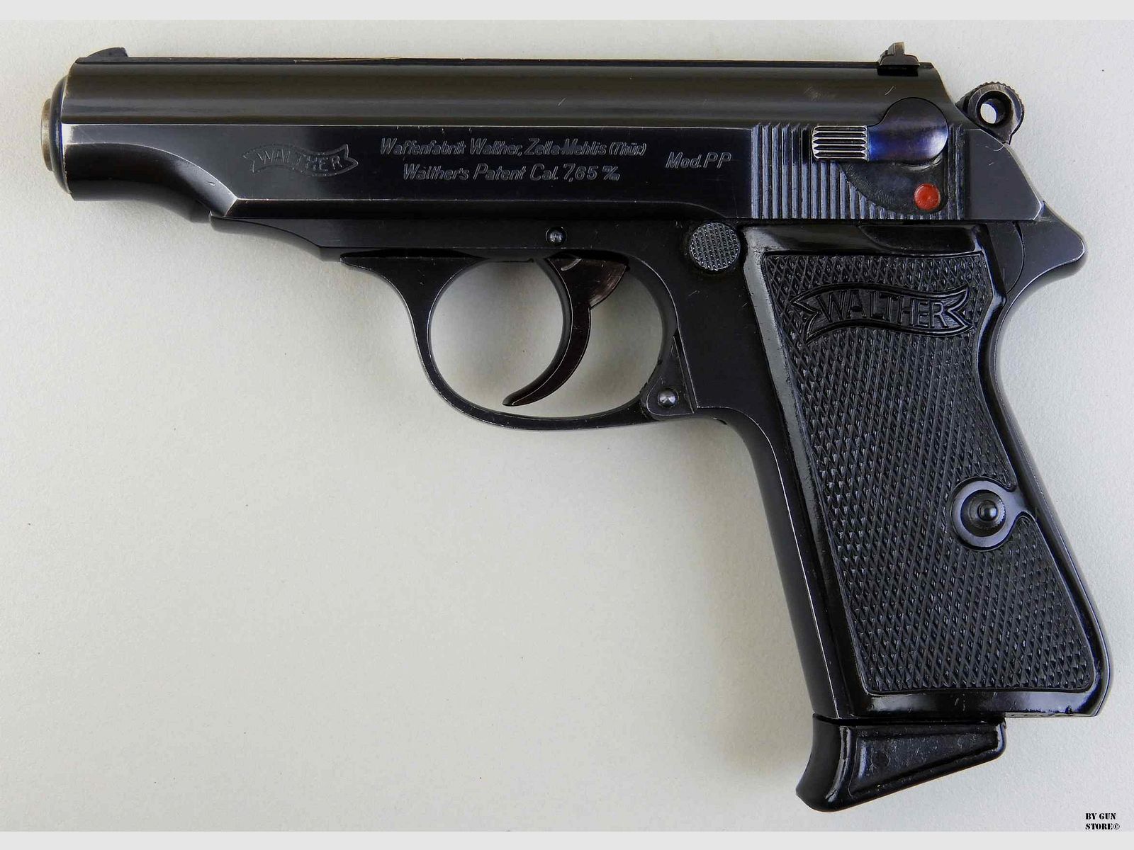 Pistola Walther Zella Mehlis mod. PP cal. 7,65 mm 90° Sicherung matr. 928480, immagine 1 di 10