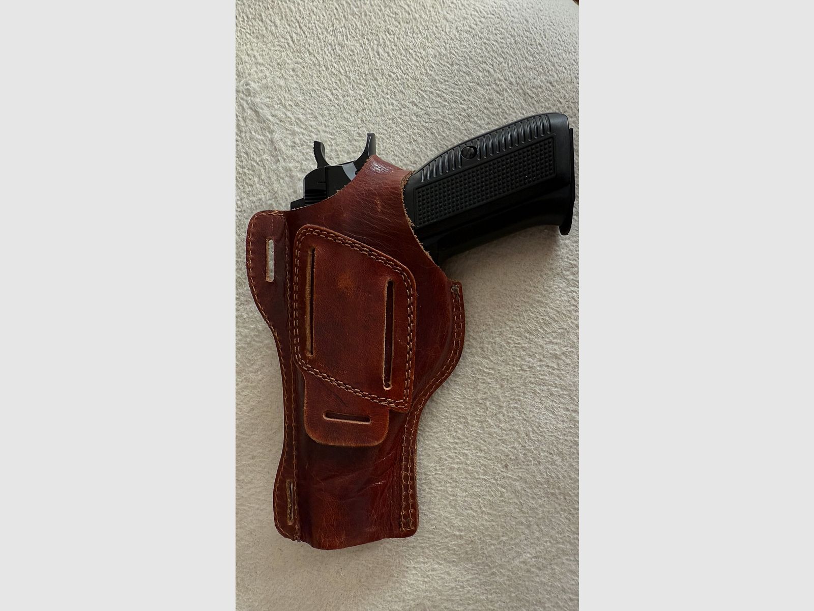 Lederholster braun , OWB, CZ75 u.ä. 