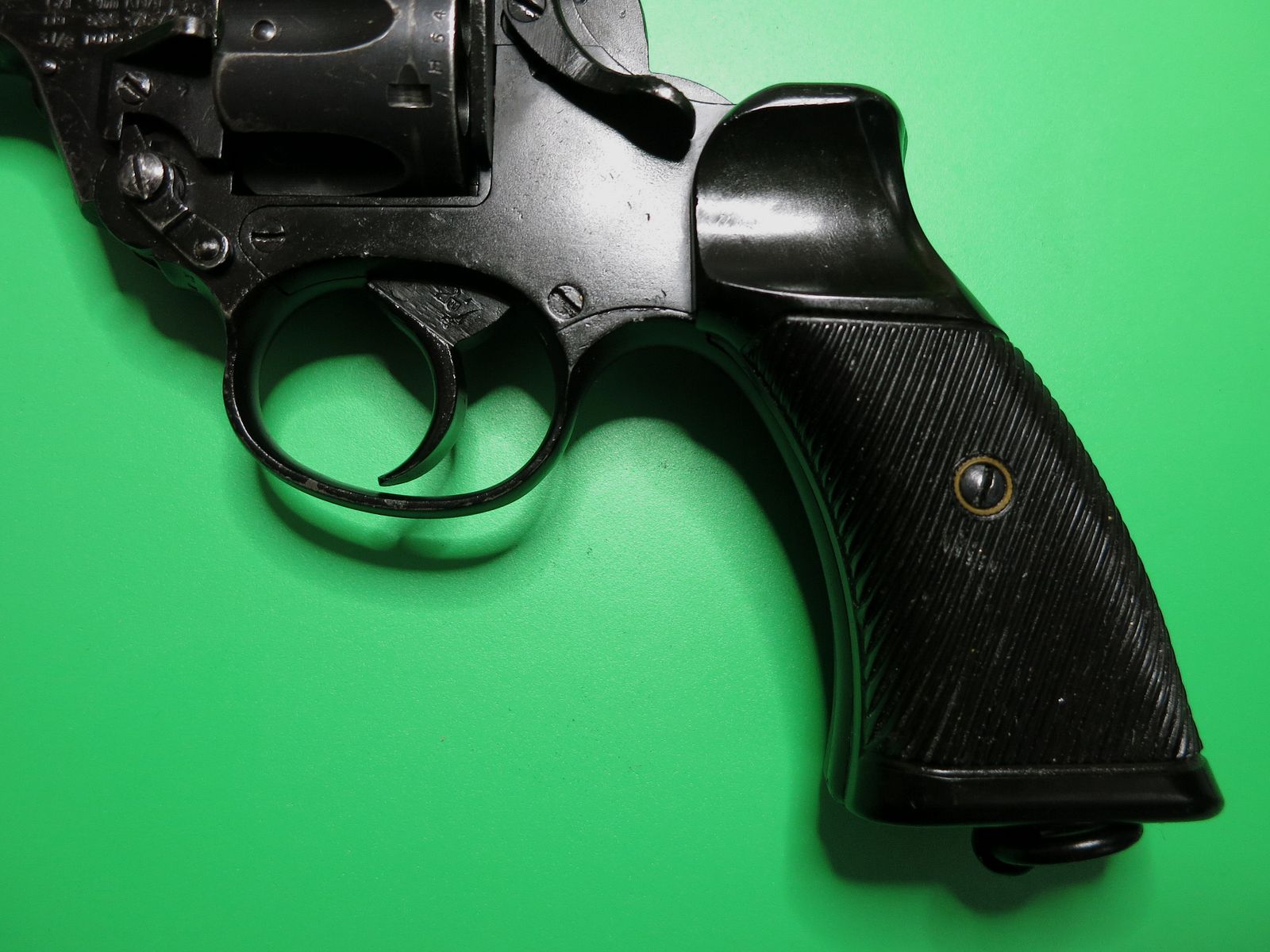 Orig. Enfield No. 2 Mark I. ORION Schreckschußrevolver 9mm R Knall, “War Finish”, absolute Rarität, PTB257, super selten!      #38