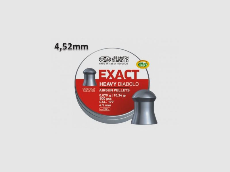 JSB Pallini EXACT HEAVY DIABOLO cal.4,52 mm - 0,670 gr.
