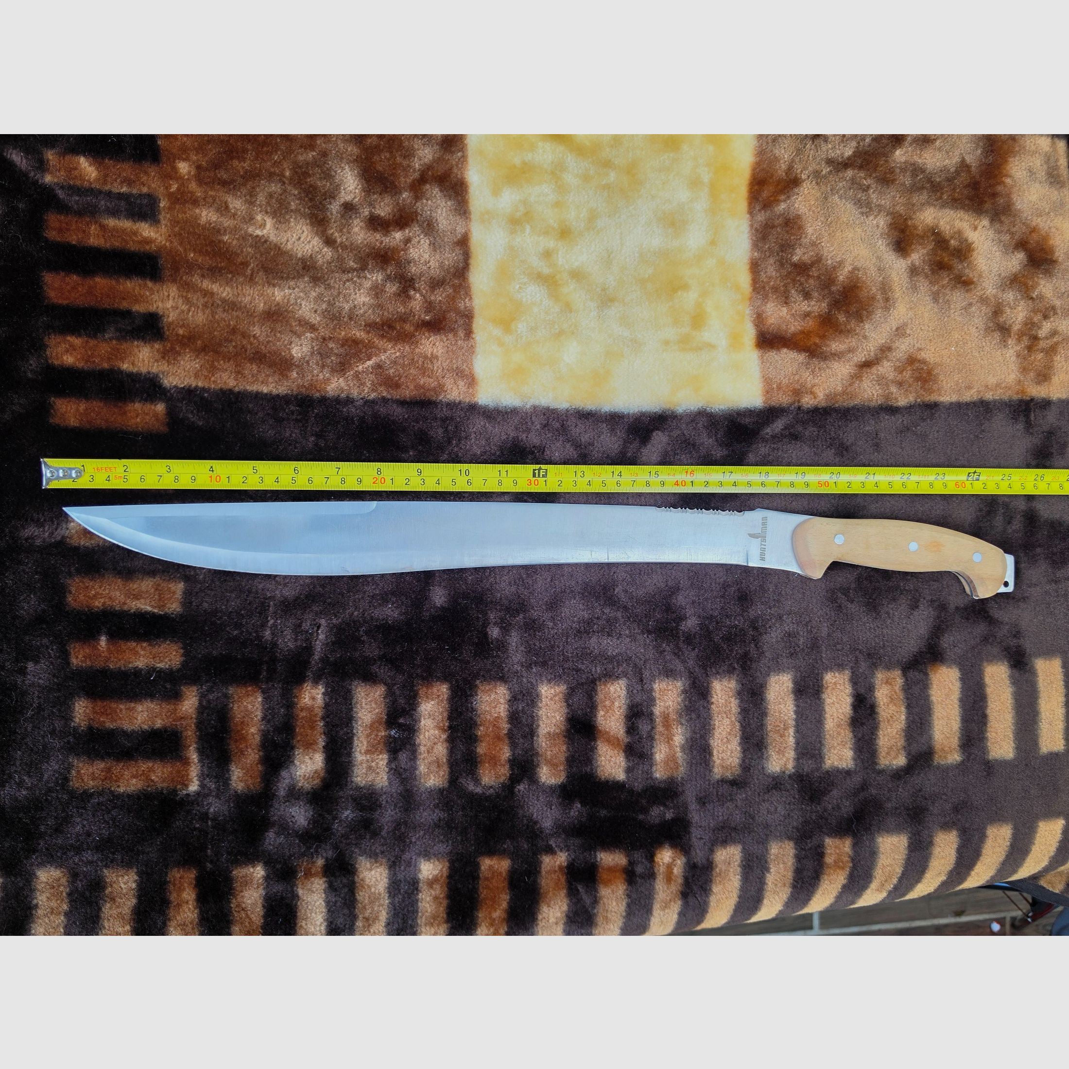 Huntsman Machete / Outdoor-Machete mit Sägerücken & Holzgriff (Gesamtlänge ca. 60 cm), Bild 1 von 4