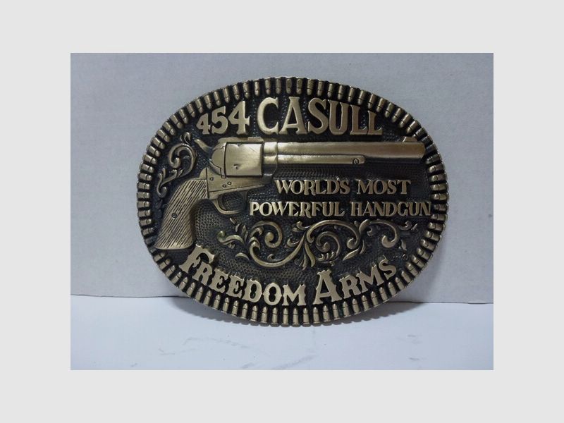 Seltene Gürtelschliesse/-Schnalle Freedom Arms Casull