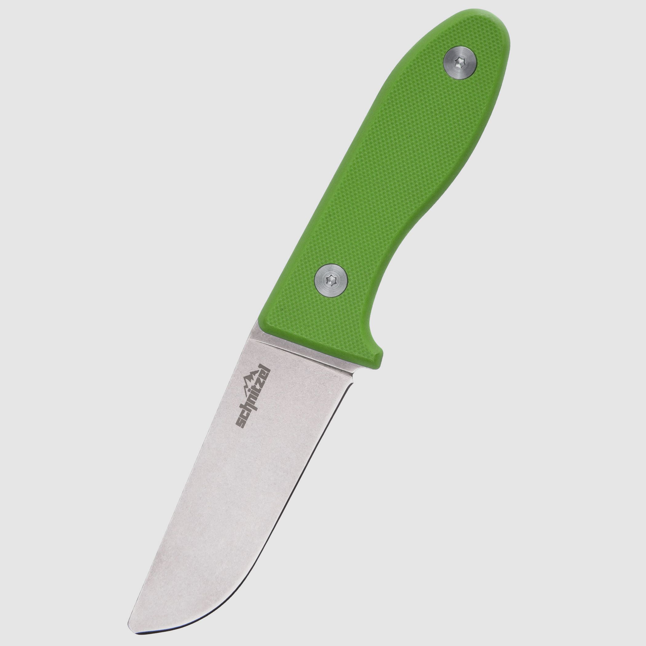 Schnitzel Kindermesser UNU rostfreier 8Cr13Mov-Stahl mit Stonewash-Finish grün