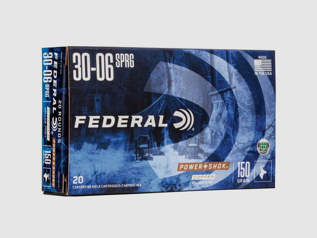 .30-06 Spr. Power Shok Copper HP 9,7g/150grs. Federal Ammunition