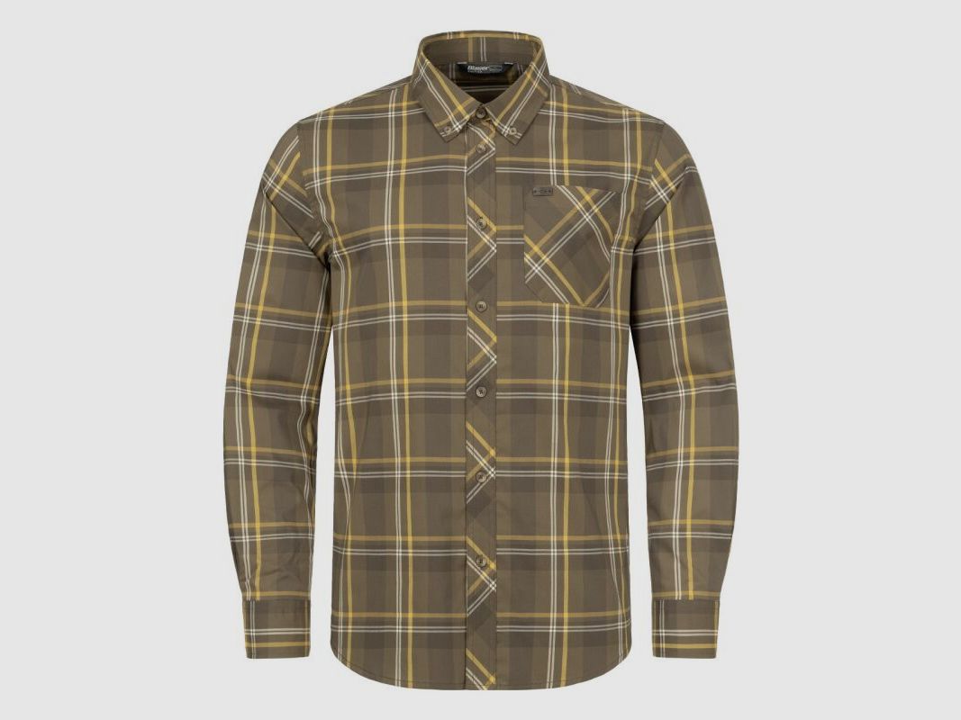 Blaser Herren Hemd Stretch Harald Braun kariert