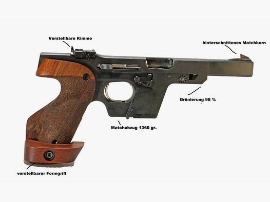 Walther Armas deportivas y de autoridad Walther GSP Pistola deportiva Cal 22 L.R. usada (BJ.77)