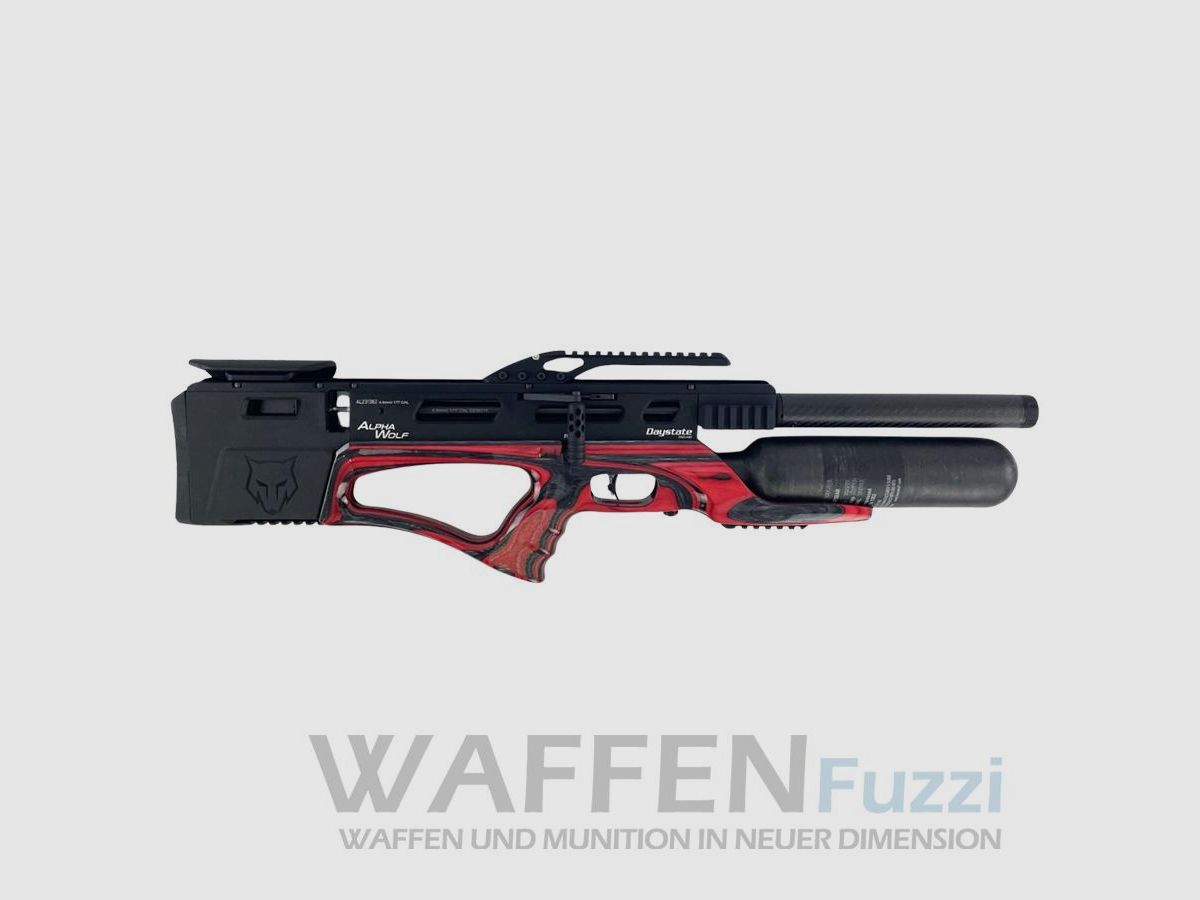 Daystate Alpha Wolf Tactical Laminated Red carabine à air précomprimé à répétition pour plombs diabolo de 4,5 mm, image 2 sur 3