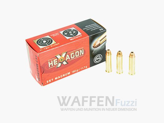 Geco .357Mag Hexagon 180gr Revolvermunition