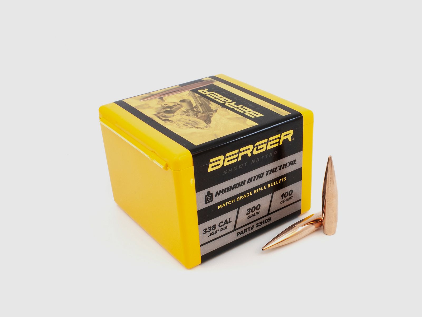 Berger Geschoss .338 Hybrid OTM Tactical 300GR 100 Stück