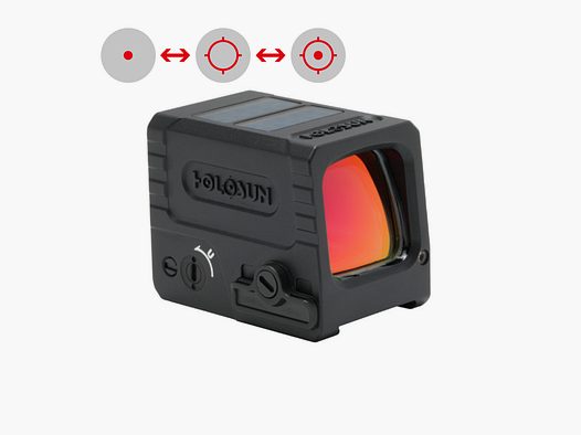 Holosun Reflexvisier AEMS-MICRO-RD-MRS mit rotem Wechselabsehen: 2MOA Dot & 65MOA Circledot