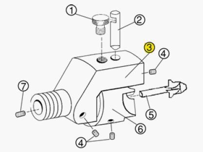 Część zamienna RCBS Trim Pro 3-Way Cutter Head / korpus podstawowy do frezarki 3-drożnej