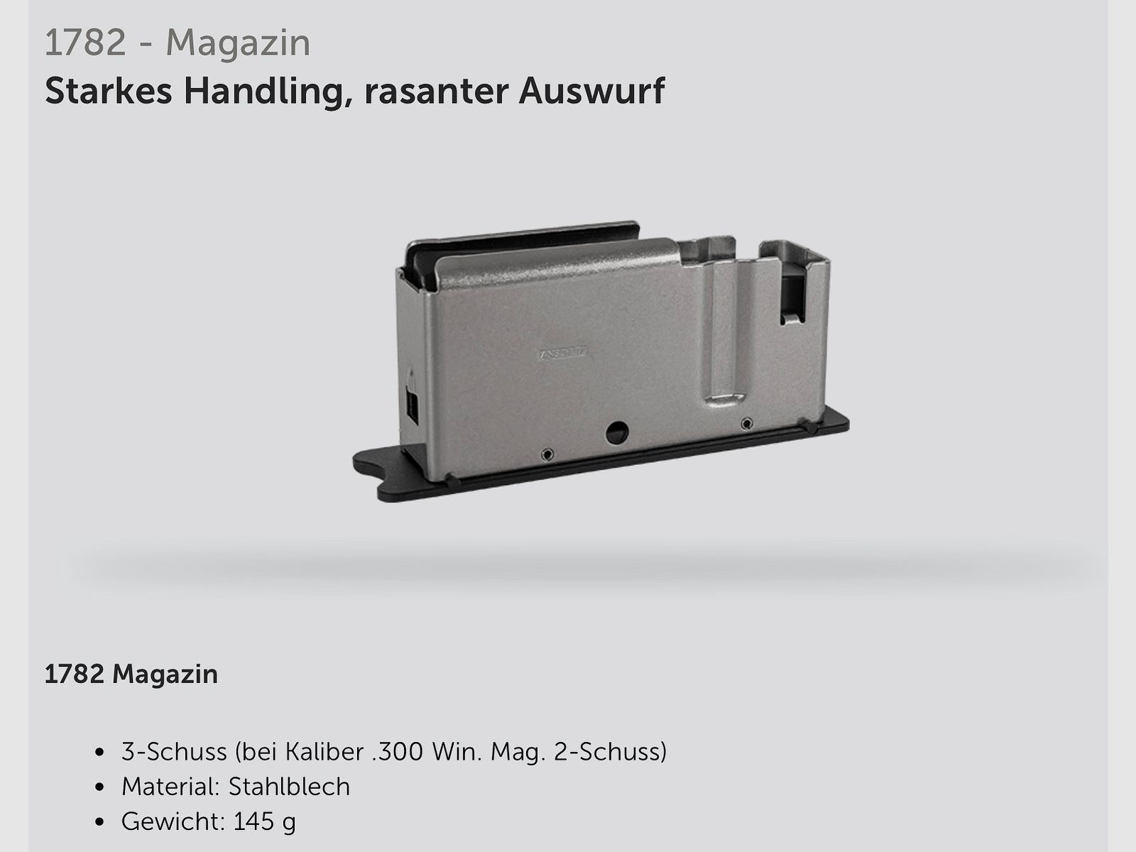 J.G. Aschütz 1782 D G-15x1 Classic Kaliber .243 Win. Repetierbüchse LL 580mm M15x1 Gewinde