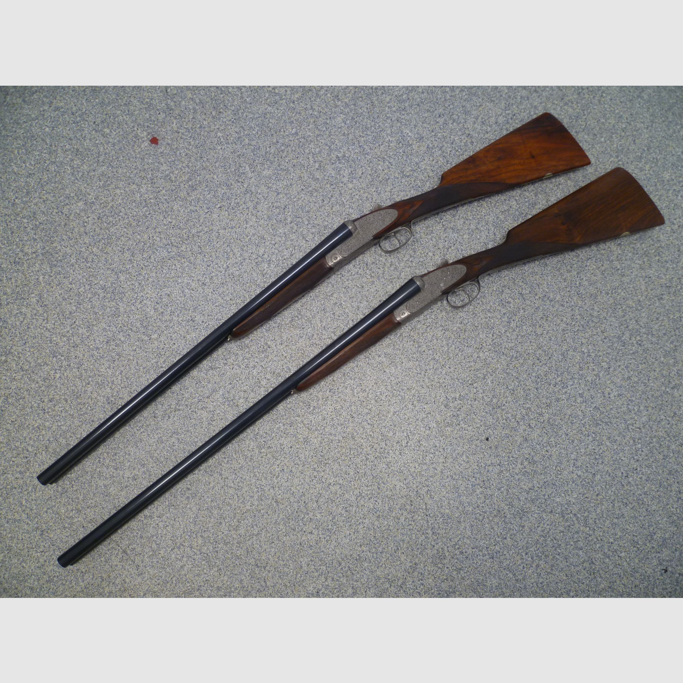 Seitenschloss-Doppelflinten-Pärchen Mauser Bristol 12/70