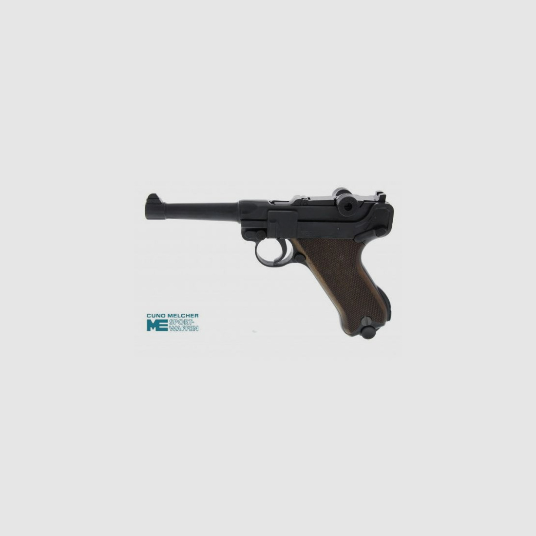 ME P08 - SCHRECKSCHUSSPISTOLE - 9MM P.A.K. - BRÜNIERT - HOLZGRIFF