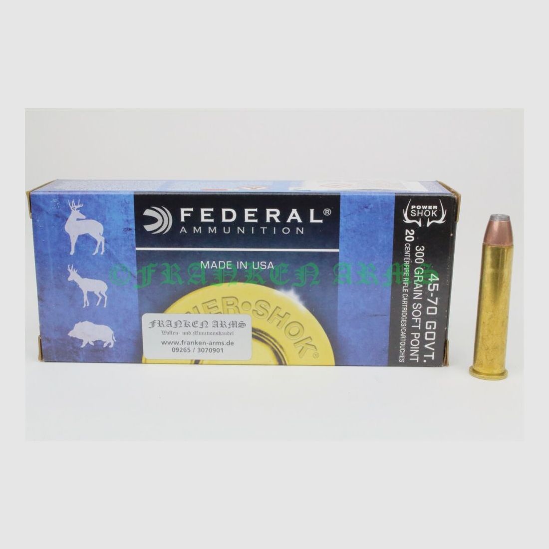 Federale Power Shok .45-70 Govt. Deelmantel 300gr. 19,4g 20 stuks staffelprijzen