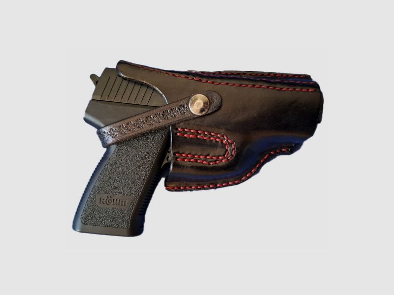 Röhm RG96 pistola a salve brunita (PTB 699) RG 96 come nuova con fondina in pelle!