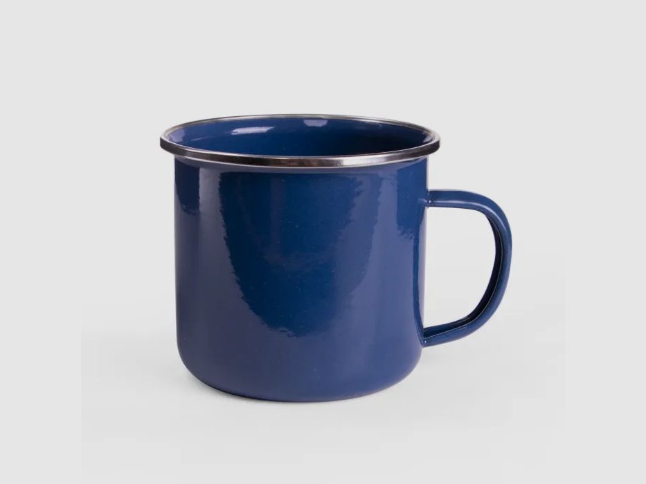 Small enamel camping dish set 3-piece in blue