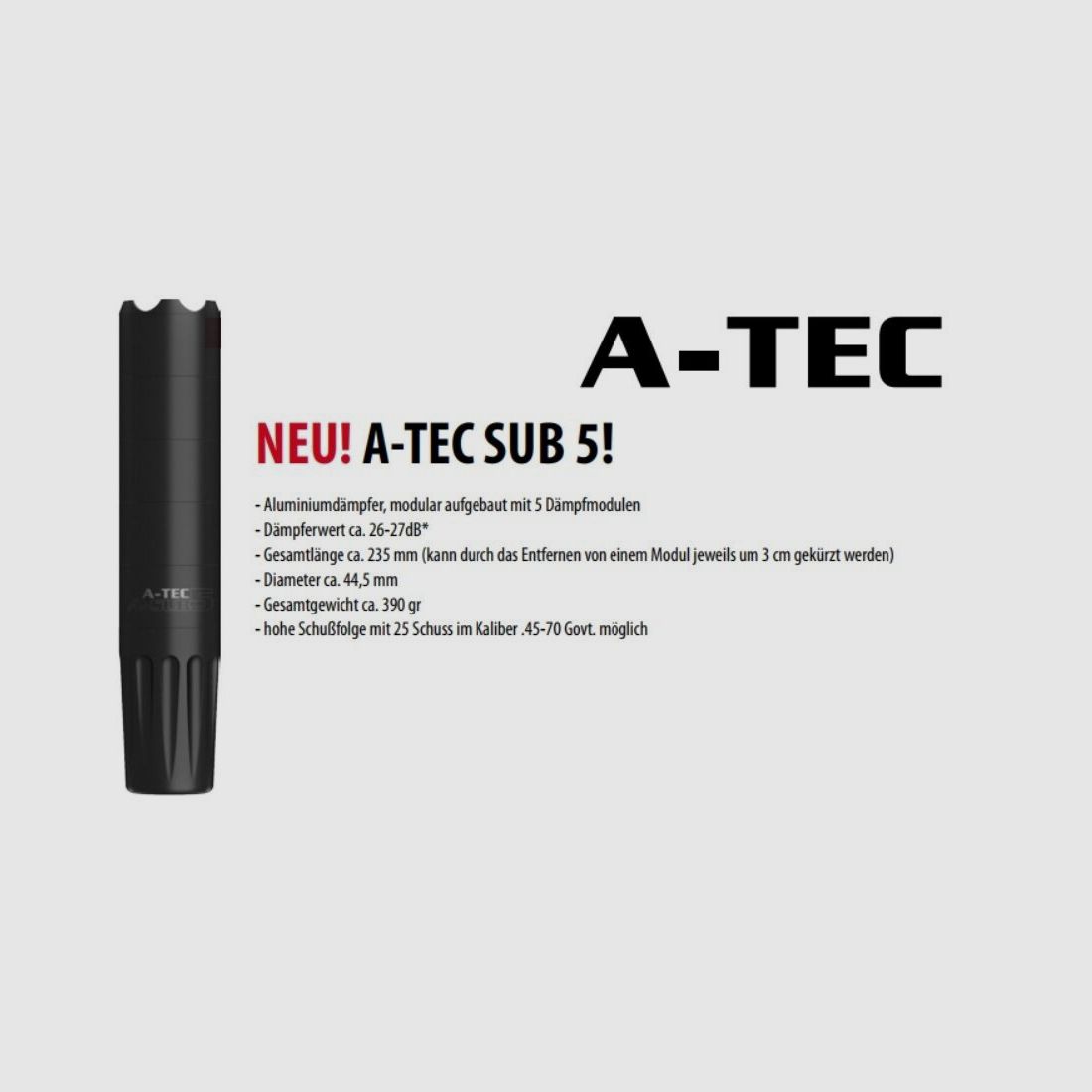 A-TEC SUB 5 FRONT .45-70/44.5mm
