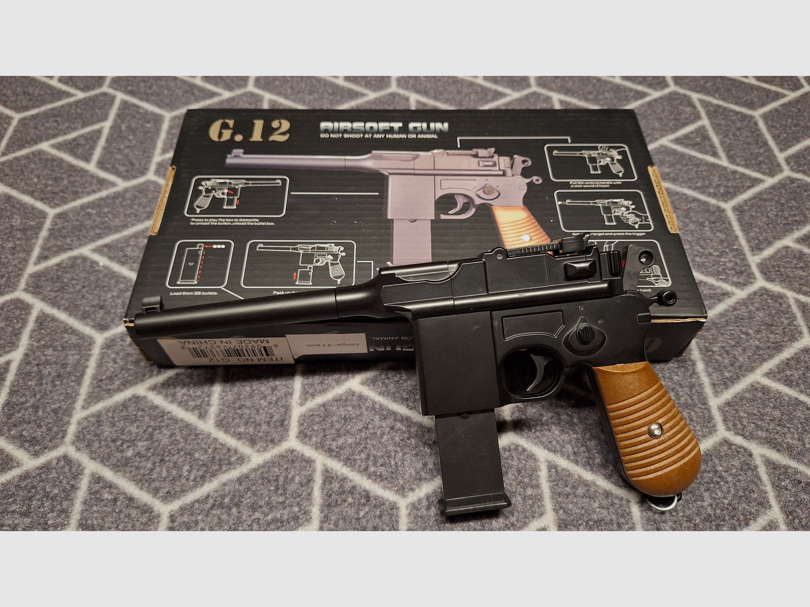 C96 / M712 Mauser Federdruck Airsoft - Neu!