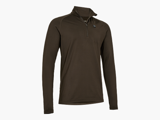 Heat Game undershirt with ½ zipper - Wood - Size: S