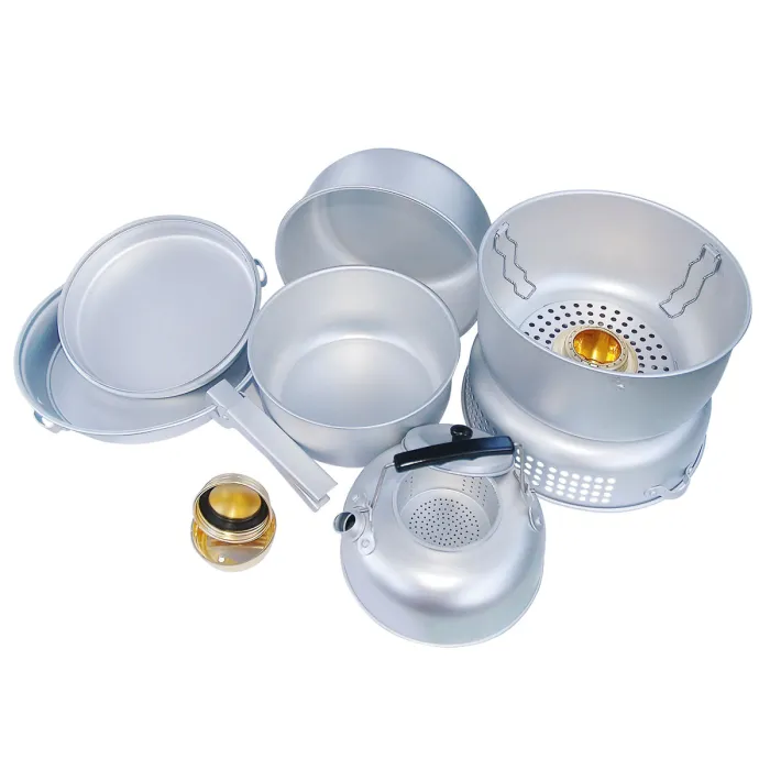 Set da cucina De Luxe con fornello a spirito
