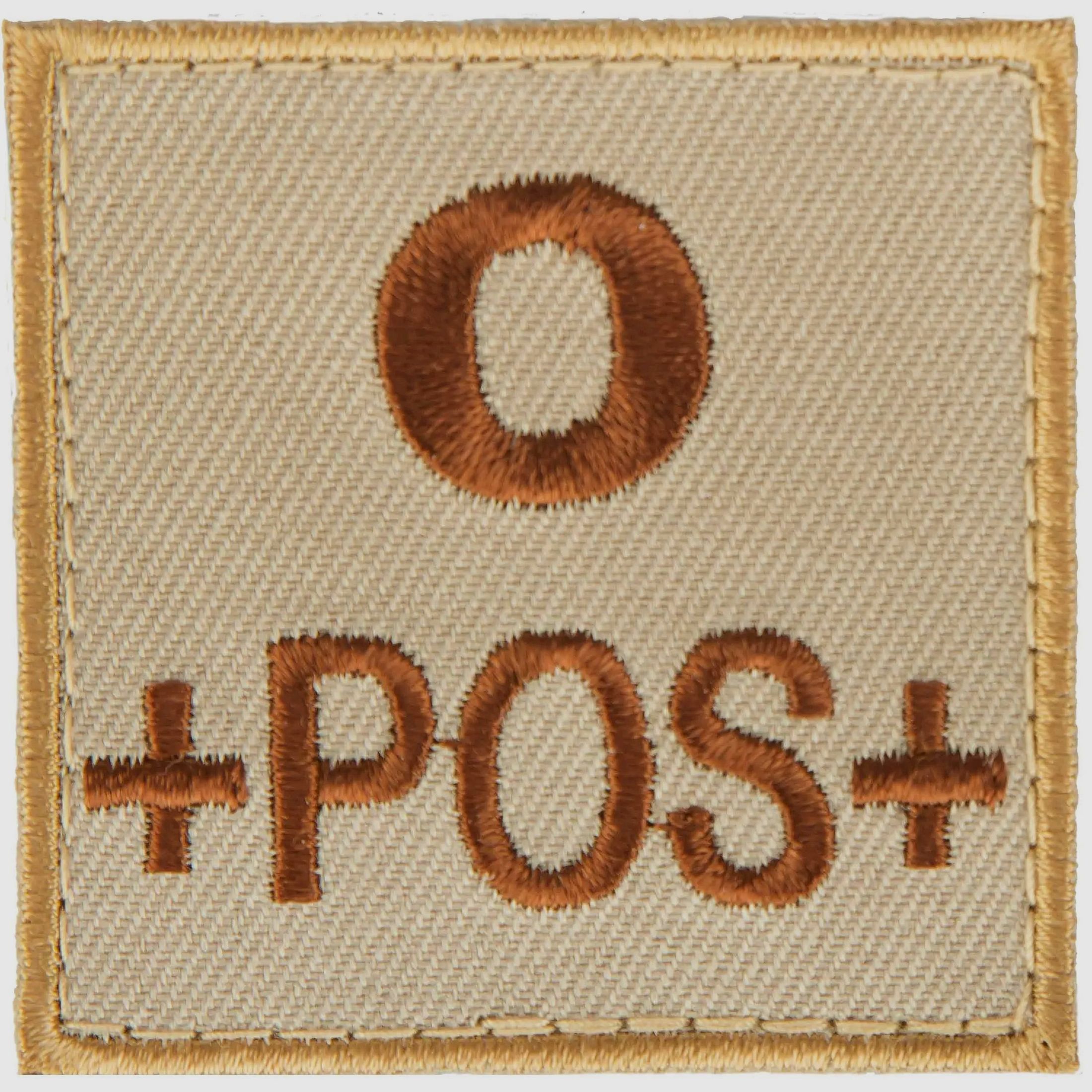 A10 Equipment Blood Type Patch Blood Type 0 Positive Sand