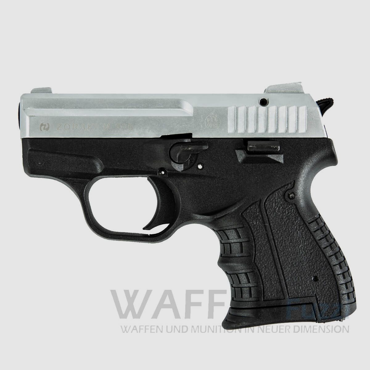 Zoraki 906 blank firing gun matte chrome 9mm P.A.K.