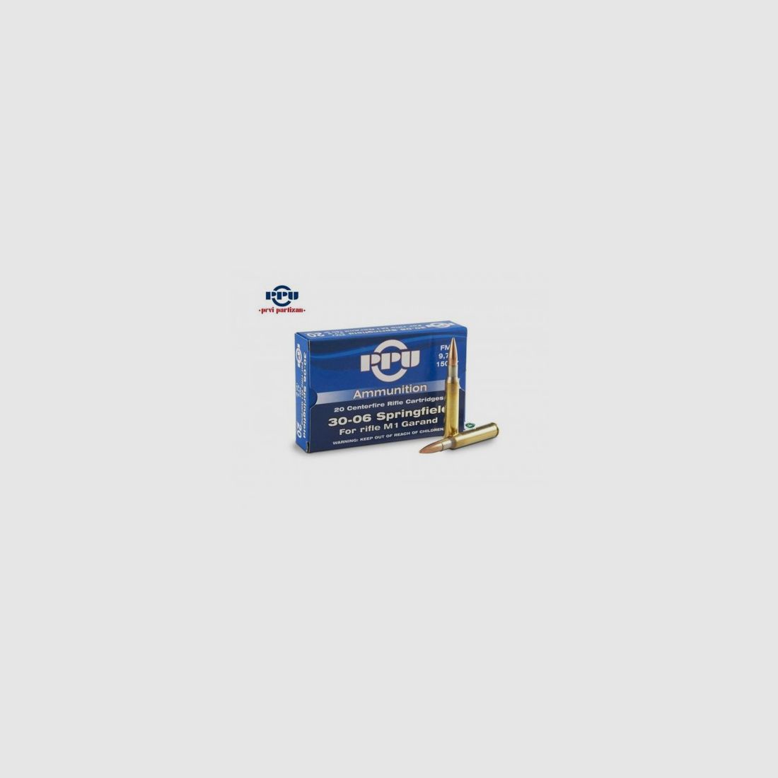 PPU PRVI PARTIZAN Munition Kal.30-06 Springfield 150gr special M1 Garand