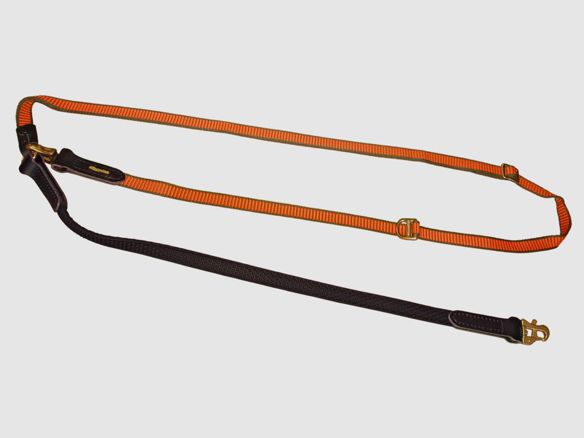 Grip dog leash 20 mm Orange shoulder leash