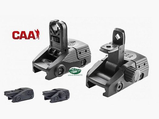 CAA Kimme und Korn Flip Up aus schwarzem Polymer - BGF BGR