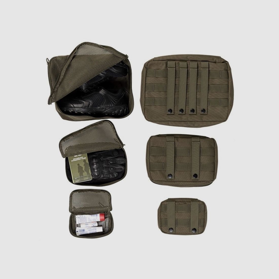 Praktische Netzbeutel (Set von 3) OLIVGRÜN, Bild 2 von 2