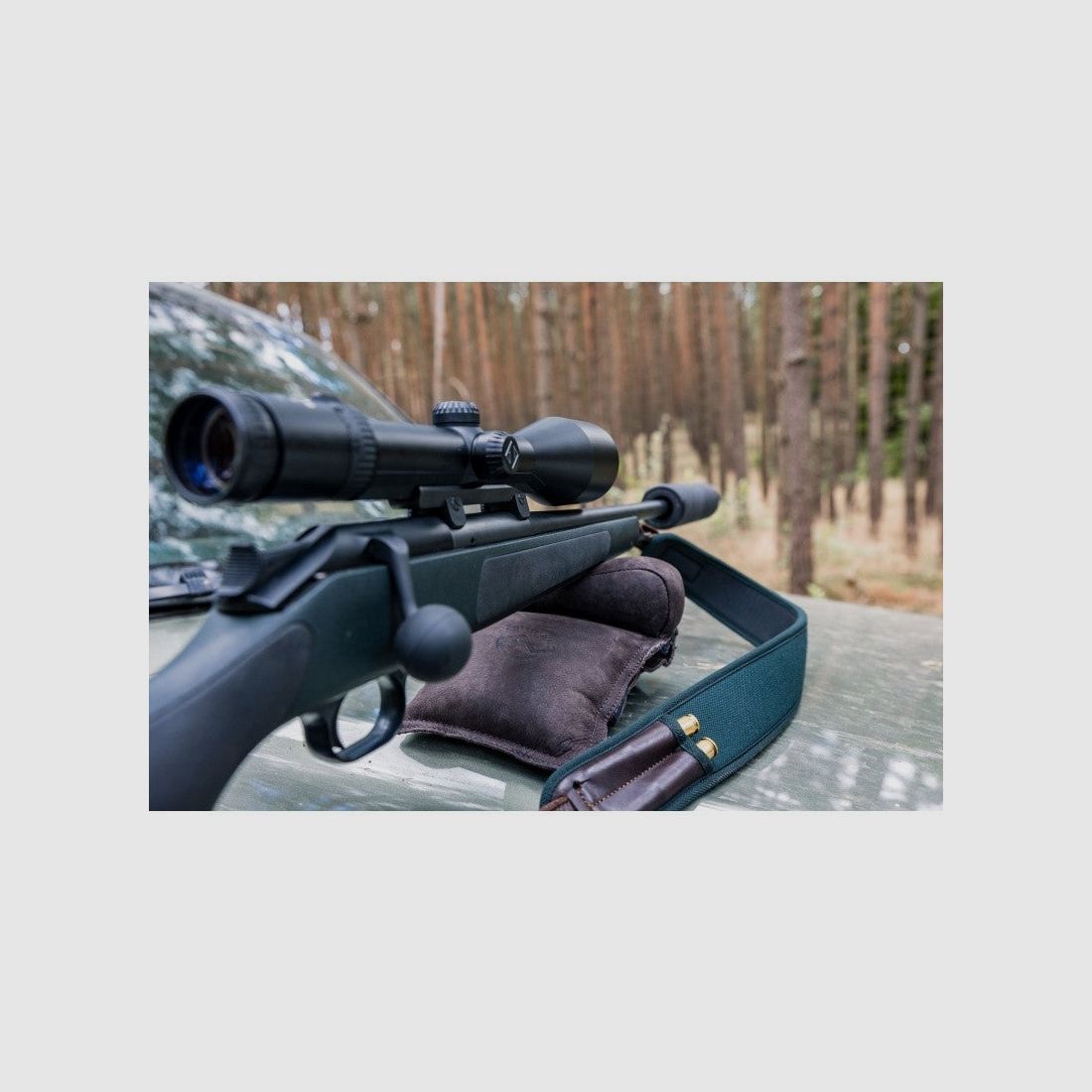 Farm-Land Rifle Rest Luxury Leather Brown
