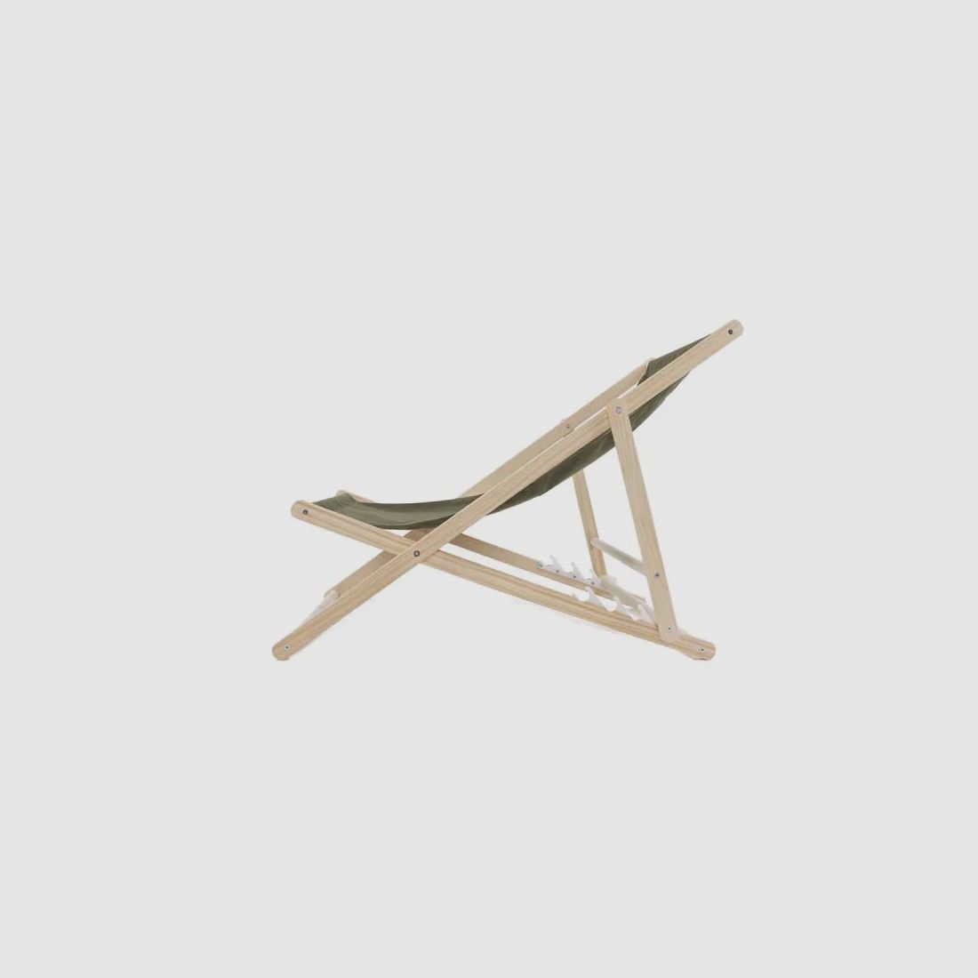 Lot de 2 Chiliennes en Bois de Pin et Toile Coton Kaki, image 8 sur 14