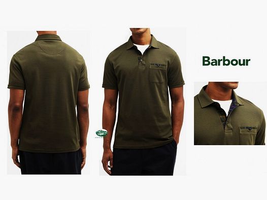 BARBOUR Polo Corpatch a maniche corte colore verde