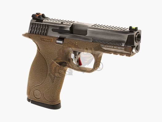 WET-05 SV Silber Barrel Metall Version GBB in Tan