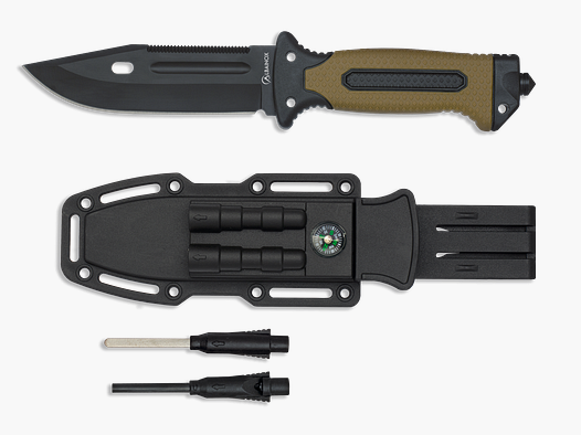 Albainox Coyote Zwart Tactisch Mes