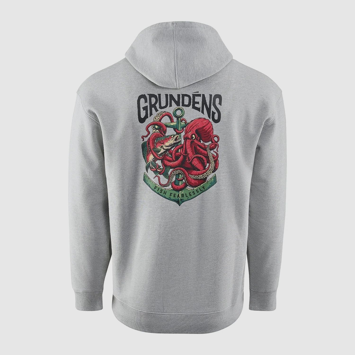 Grundens Displacement DWR Hoodie Octo-Trout Athletic Heather M