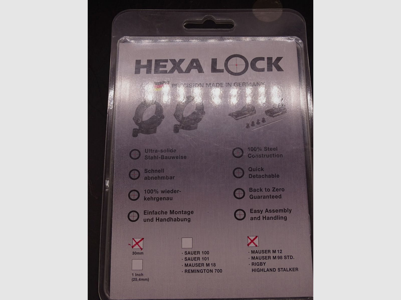 Hexa Lock Mauser M12 M98 STD Rigby Hexa Lock