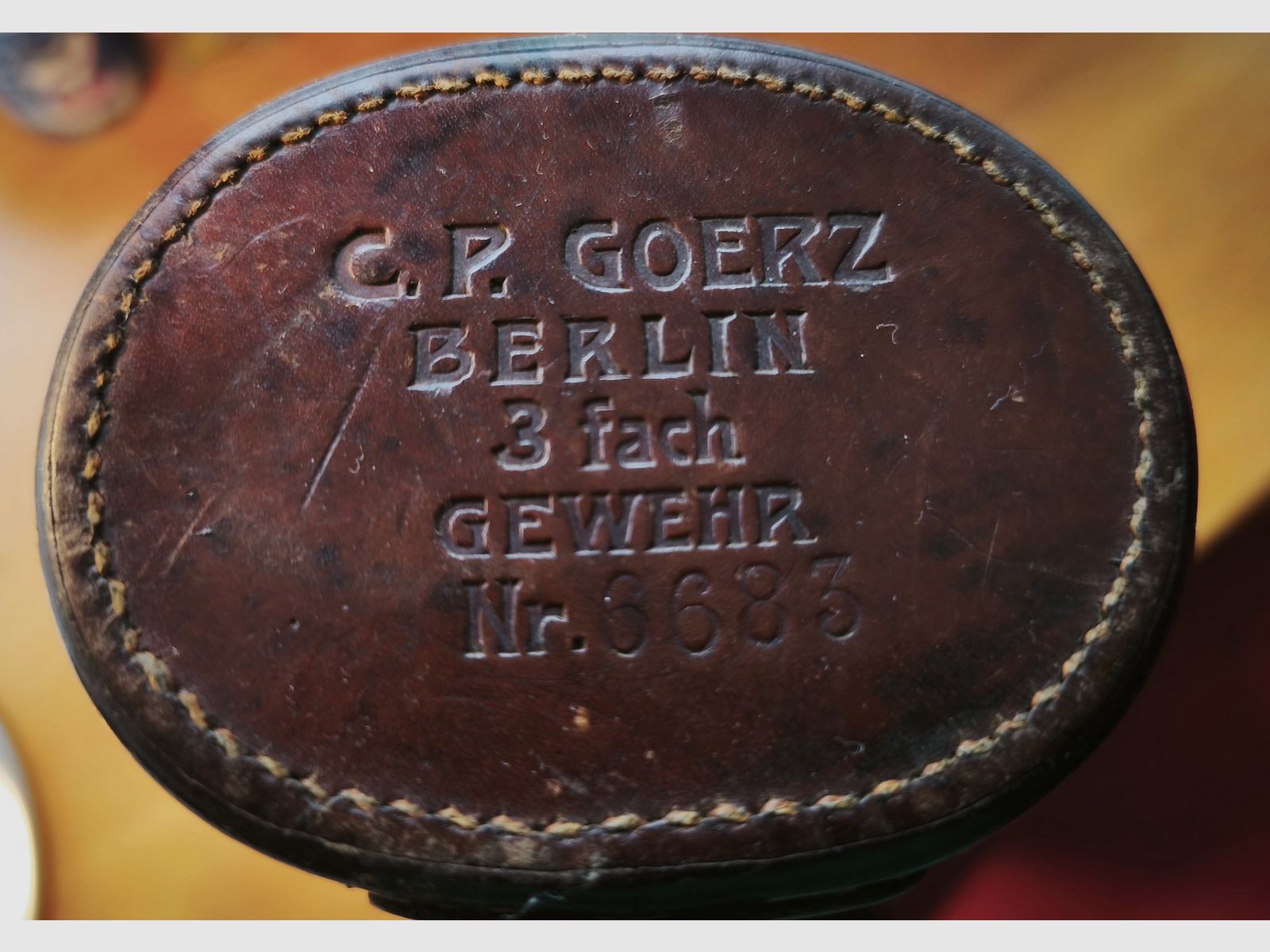 Goerz Berlin scope sniper scope case container scope ZF scope 1WK 2WK WW2 WK2 WK1Wehrmacht, imagen 2 de 7