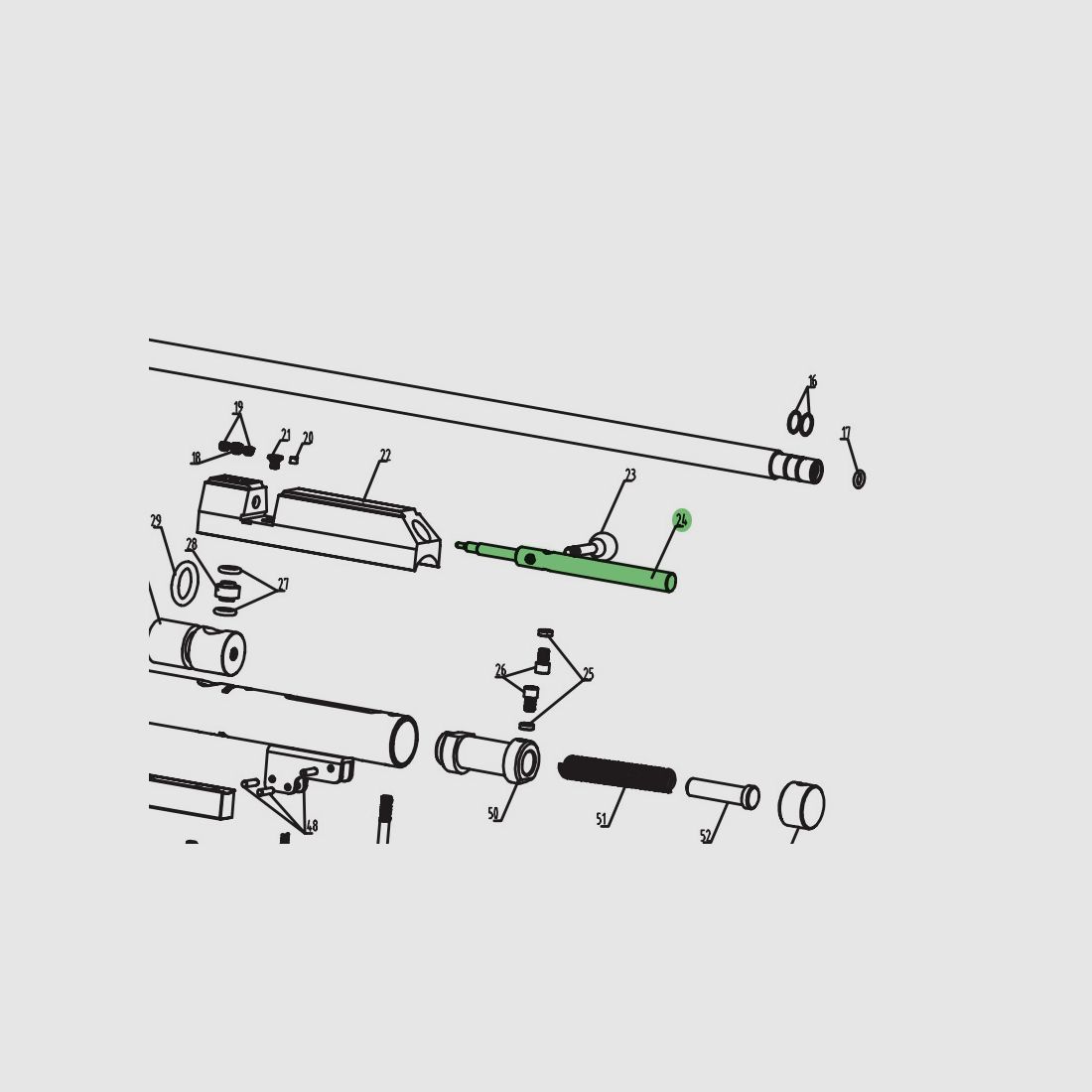 Ladedorn Kaliber 4,5 mm fĂĽr Pressluft- und CO2-Waffen Diana Stormrider, Chaser, Bandit und Airbug, Ersatzteil