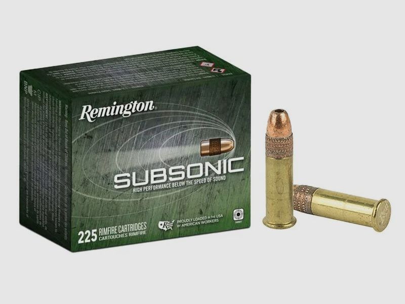 Remington Subsonic Rimfire .22 LR 40GR CPHP 225 cartucce