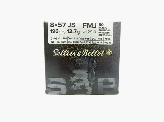 SELLIER BELLOT 8X57JS FMJ 12.7G X50