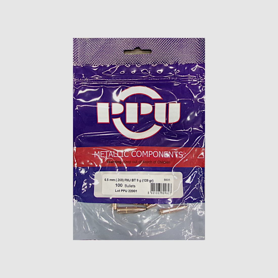 PPU GESCHOSSE 6,5MM 139GR FMJBT DIA 268