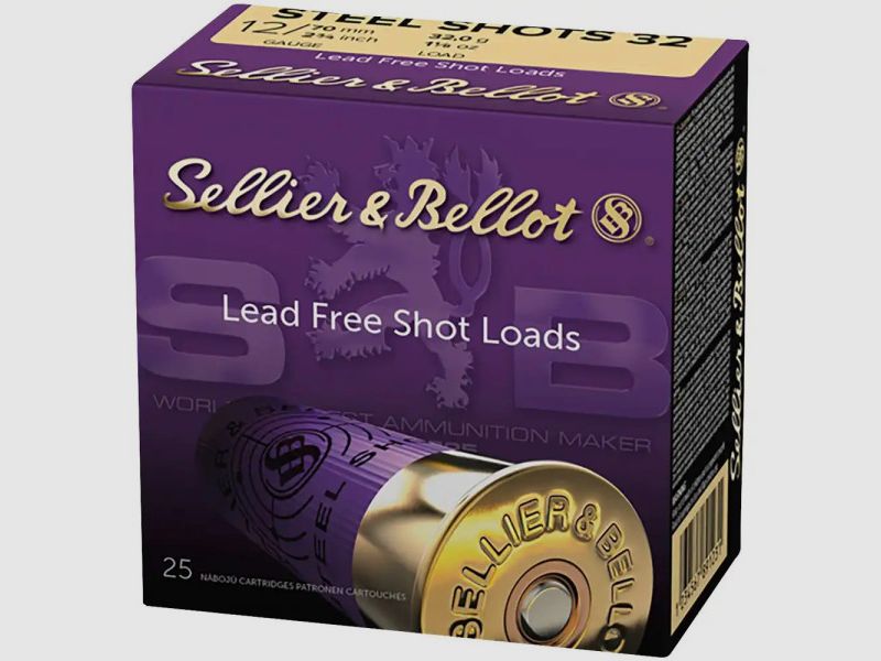 SELLIER & BELLOT HUNTING STEEL 12/70 32G - 3.3 MM - 25 ROUNDS